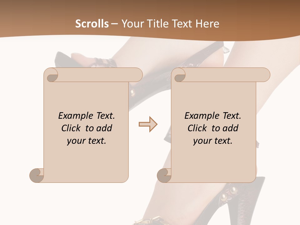 Elegant Shoes On Pretty Feet PowerPoint Template