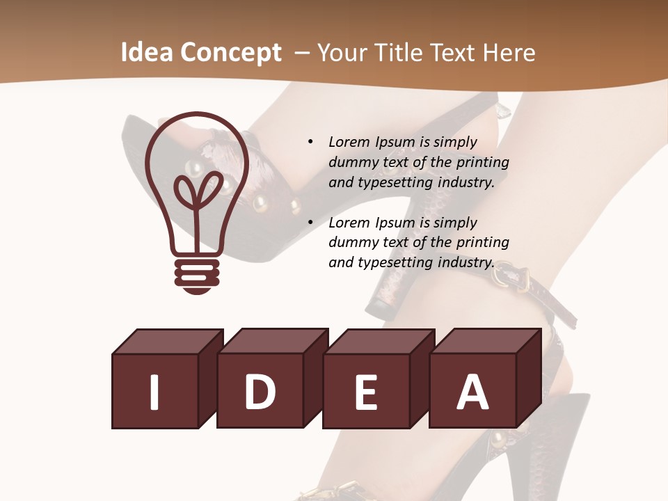 Elegant Shoes On Pretty Feet PowerPoint Template