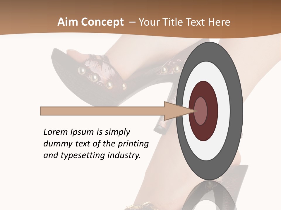 Elegant Shoes On Pretty Feet PowerPoint Template