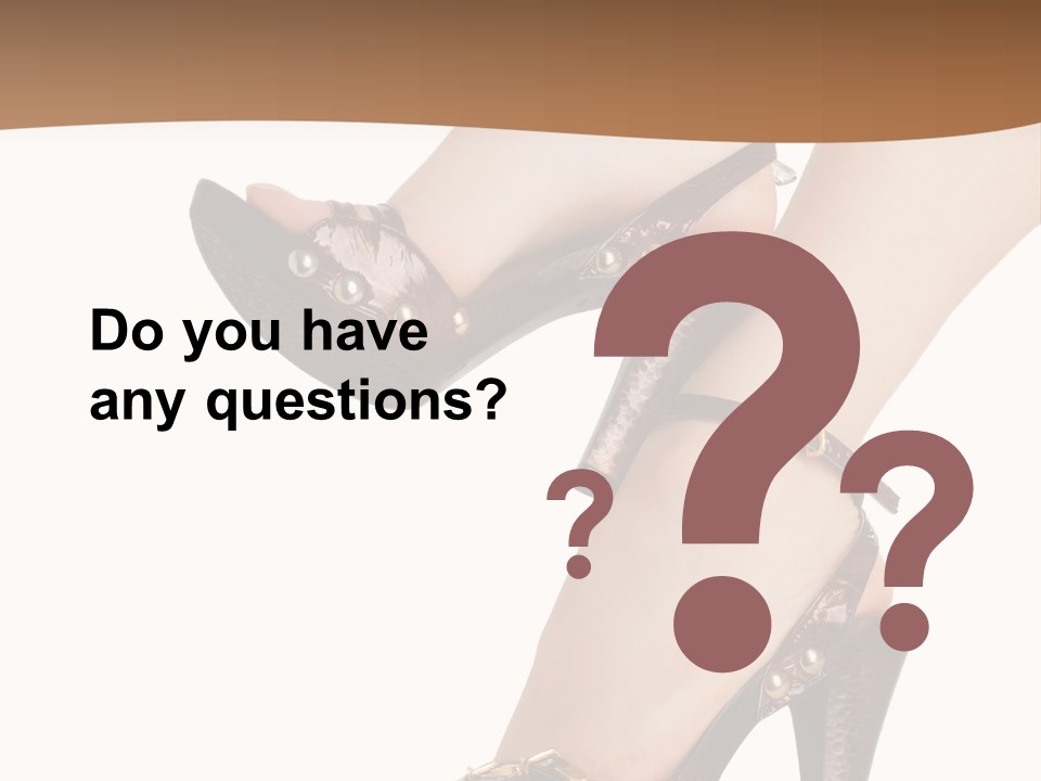 Elegant Shoes On Pretty Feet PowerPoint Template