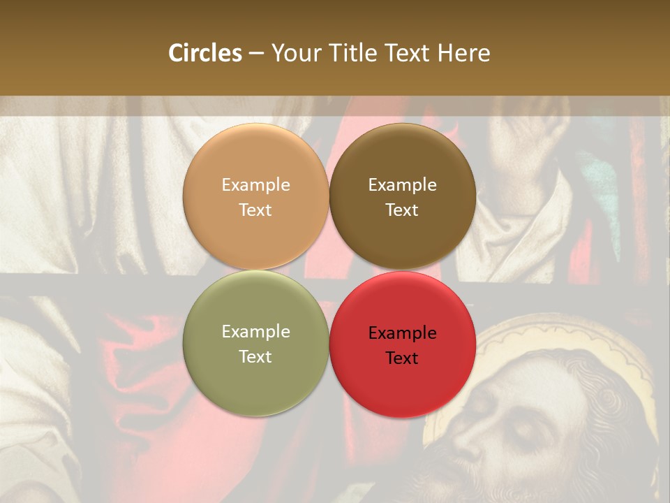 Stained Glass In Catholic Church In Showing Christ Healing A Sick Man PowerPoint Template