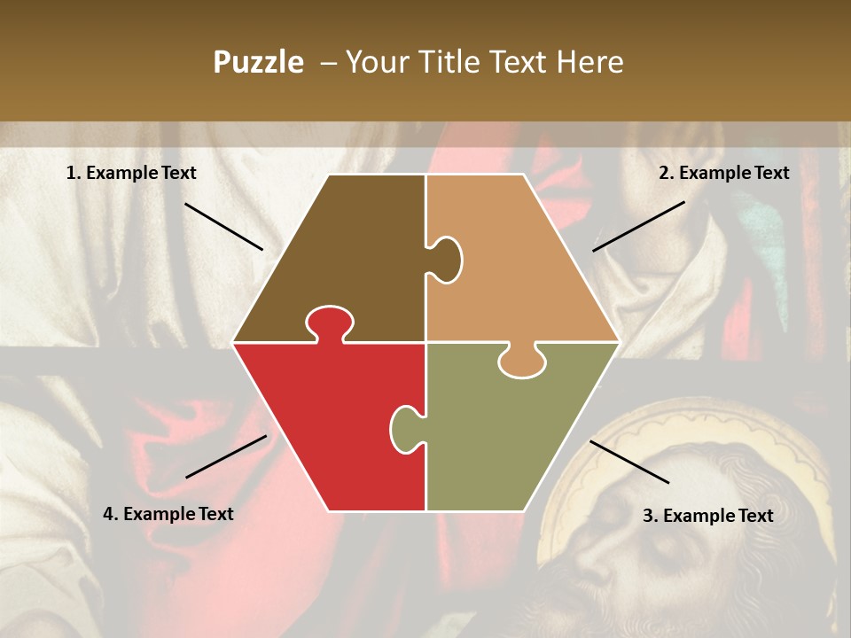 Stained Glass In Catholic Church In Showing Christ Healing A Sick Man PowerPoint Template