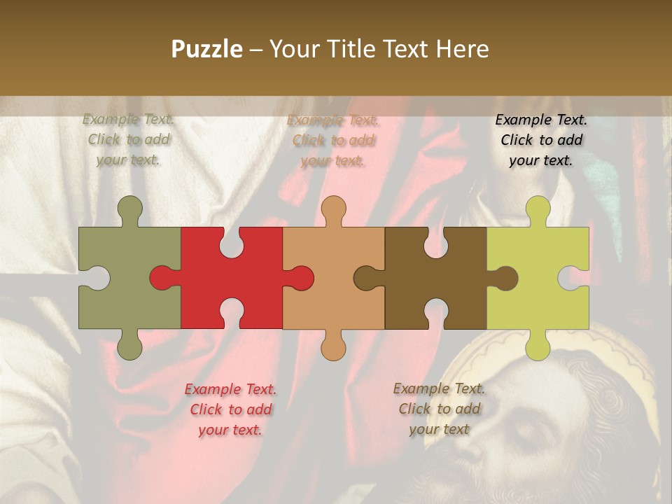 Stained Glass In Catholic Church In Showing Christ Healing A Sick Man PowerPoint Template