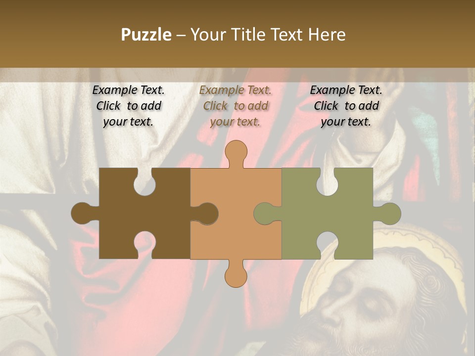 Stained Glass In Catholic Church In Showing Christ Healing A Sick Man PowerPoint Template