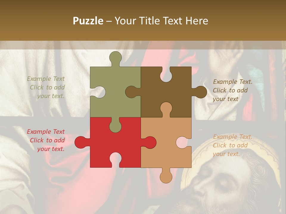 Stained Glass In Catholic Church In Showing Christ Healing A Sick Man PowerPoint Template