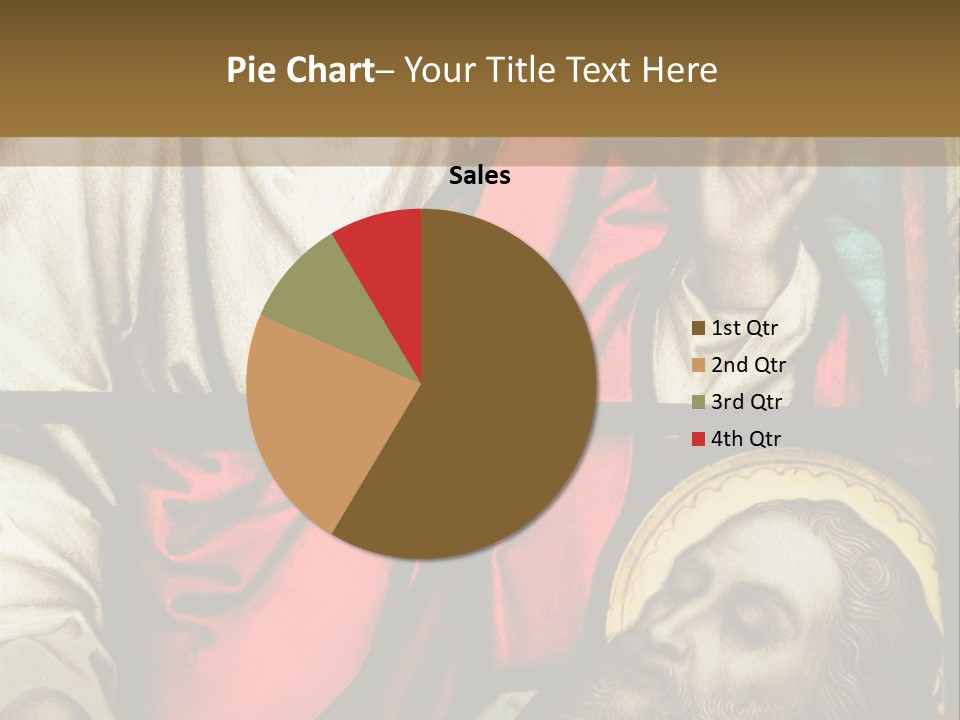 Stained Glass In Catholic Church In Showing Christ Healing A Sick Man PowerPoint Template