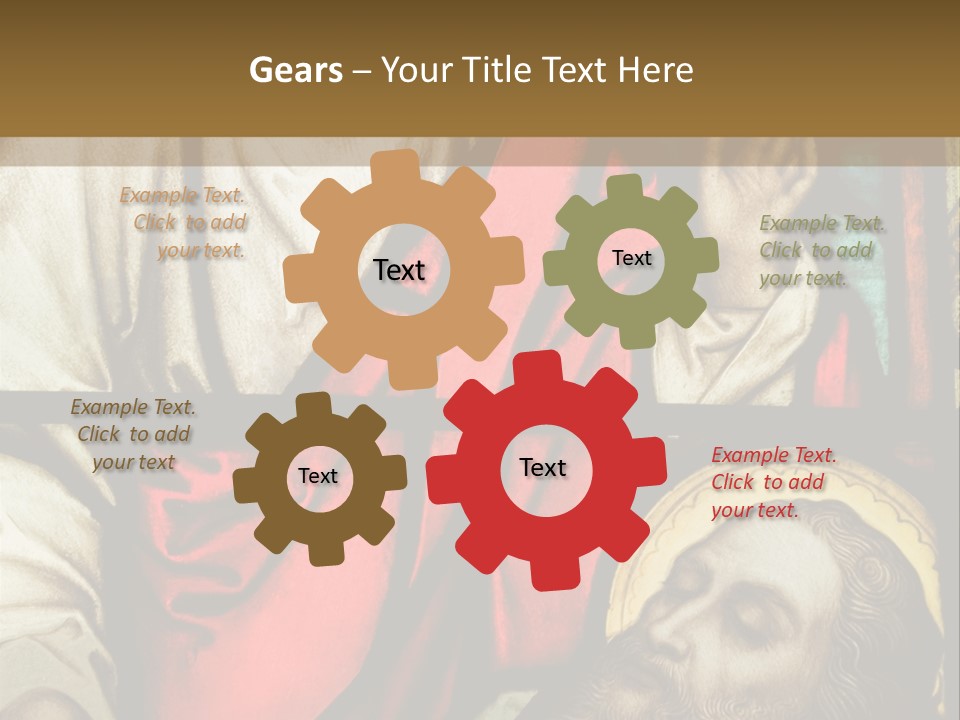 Stained Glass In Catholic Church In Showing Christ Healing A Sick Man PowerPoint Template