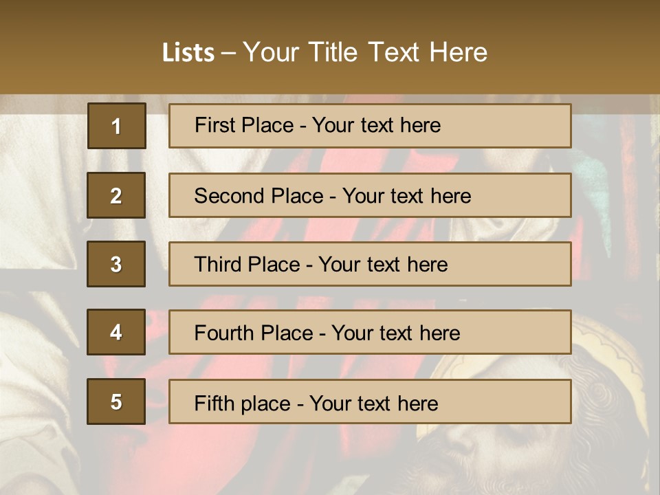 Stained Glass In Catholic Church In Showing Christ Healing A Sick Man PowerPoint Template