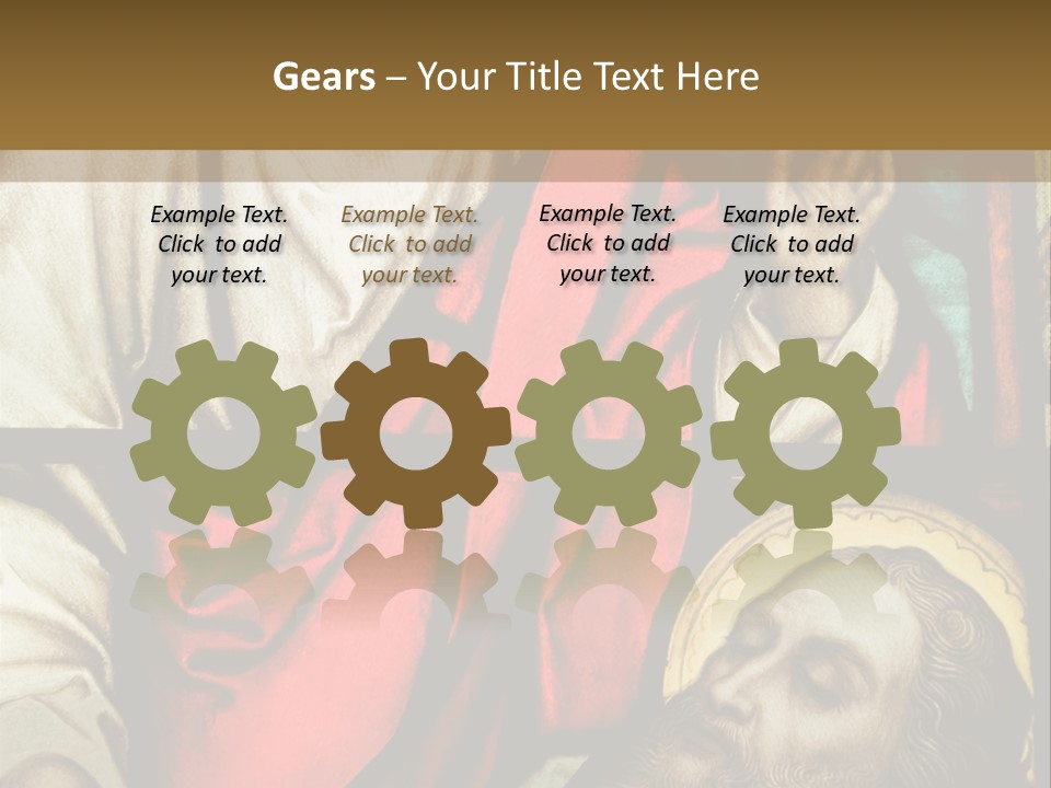 Stained Glass In Catholic Church In Showing Christ Healing A Sick Man PowerPoint Template