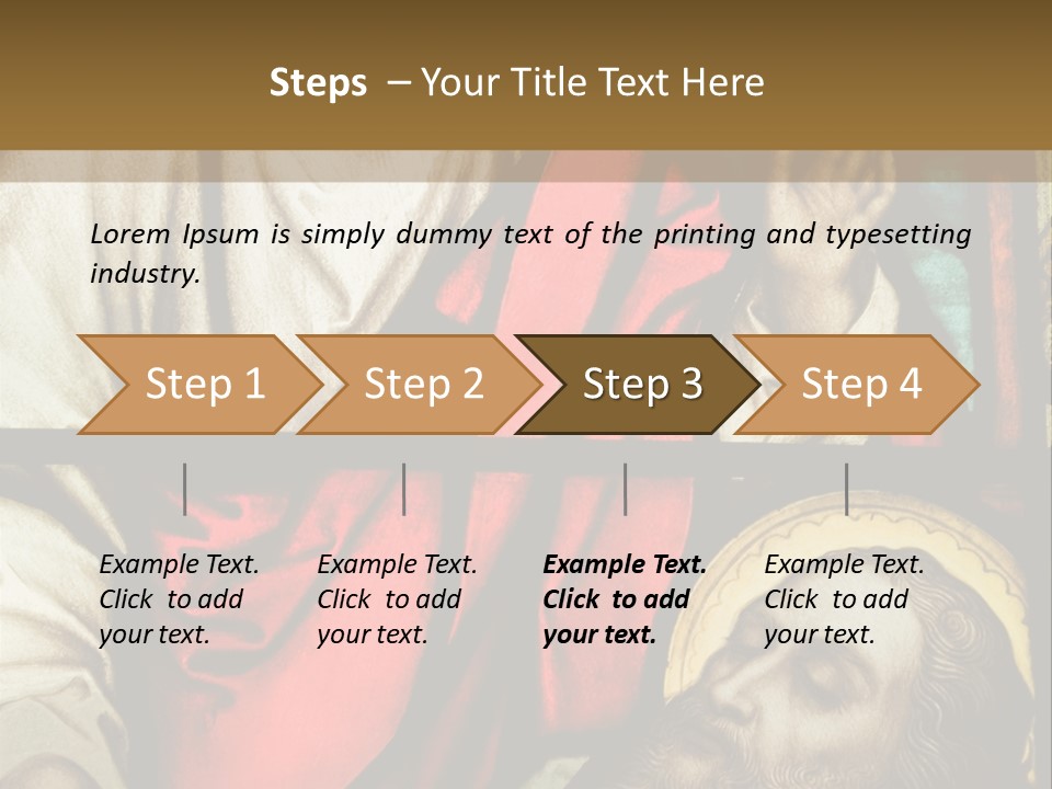 Stained Glass In Catholic Church In Showing Christ Healing A Sick Man PowerPoint Template