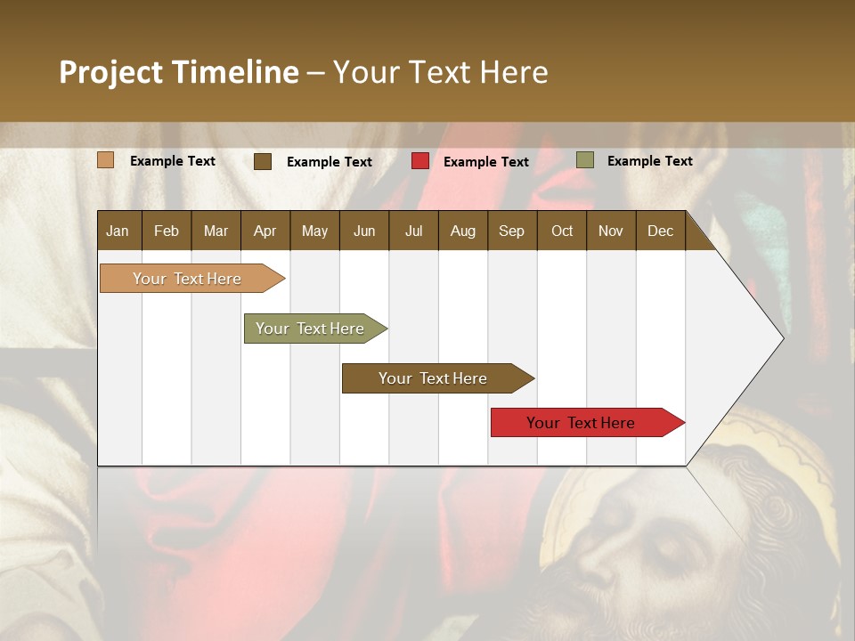 Stained Glass In Catholic Church In Showing Christ Healing A Sick Man PowerPoint Template