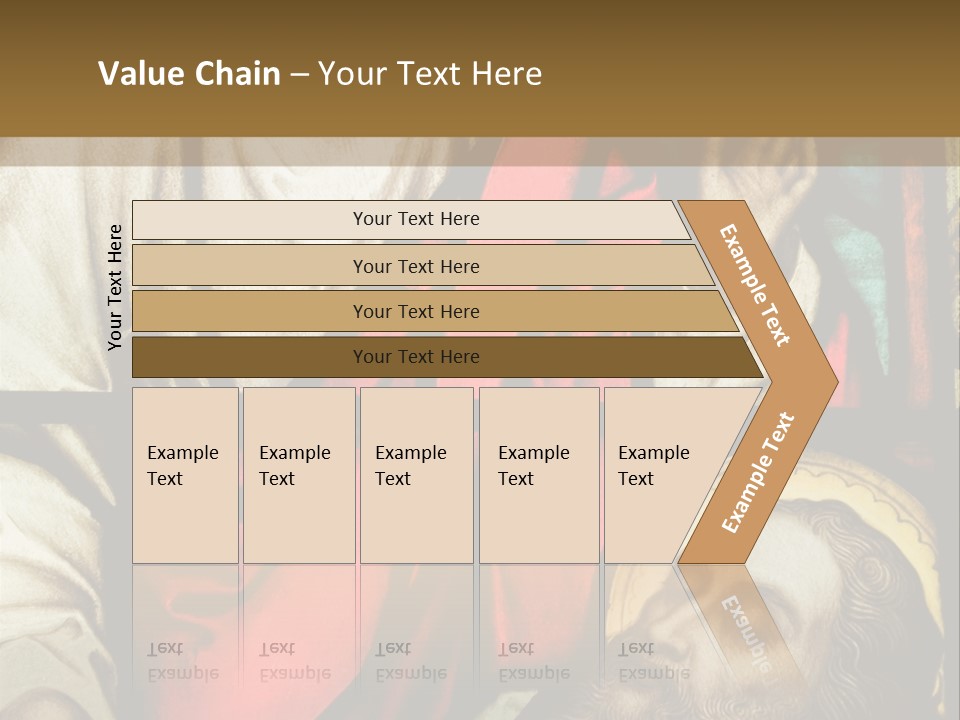 Stained Glass In Catholic Church In Showing Christ Healing A Sick Man PowerPoint Template
