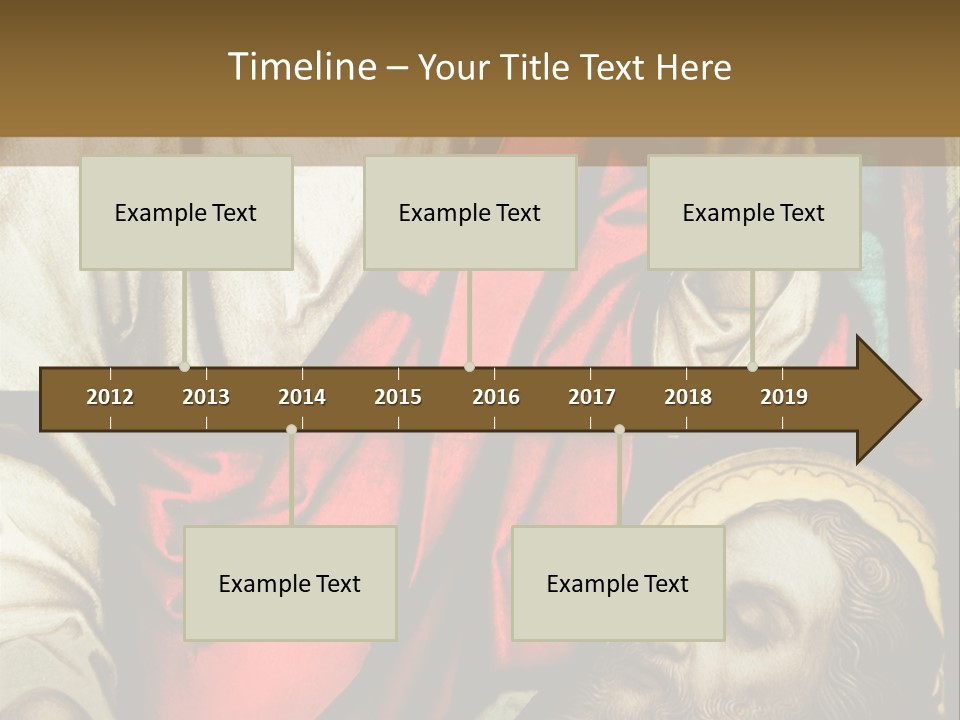 Stained Glass In Catholic Church In Showing Christ Healing A Sick Man PowerPoint Template