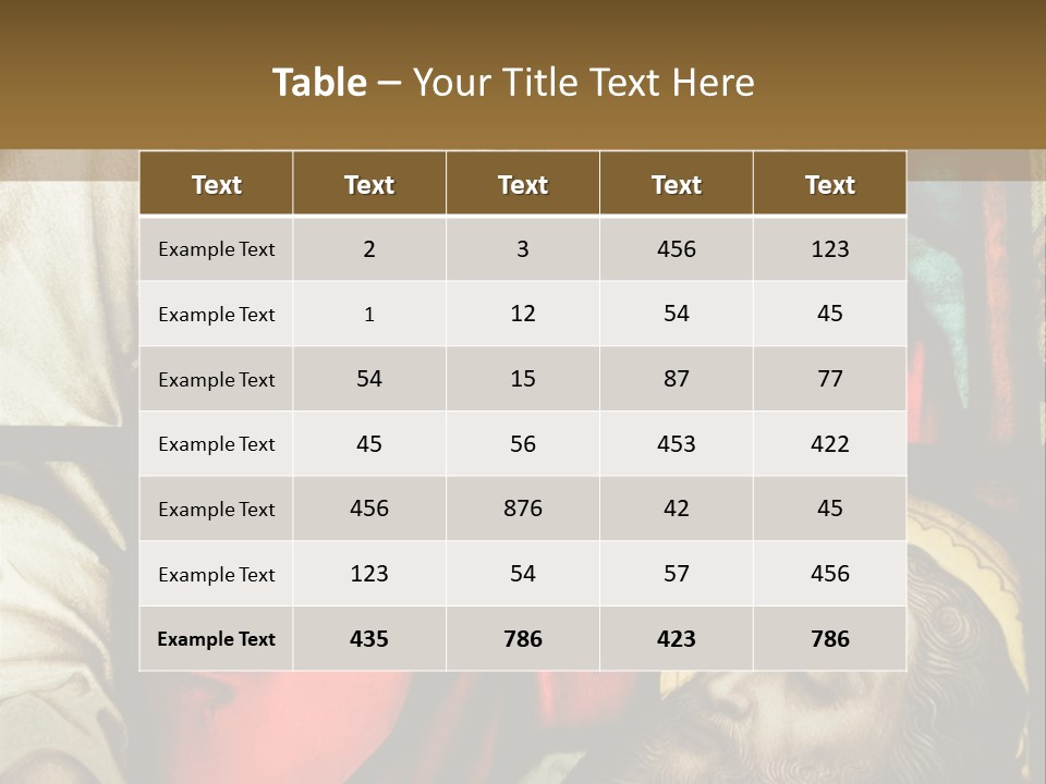 Stained Glass In Catholic Church In Showing Christ Healing A Sick Man PowerPoint Template