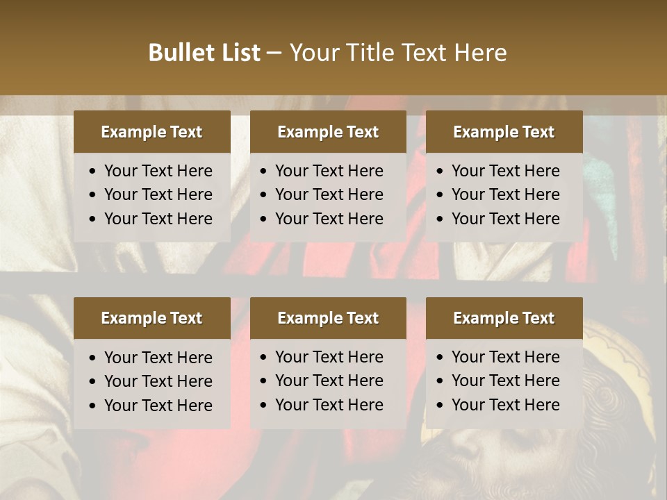 Stained Glass In Catholic Church In Showing Christ Healing A Sick Man PowerPoint Template