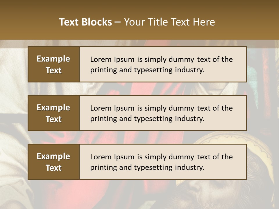 Stained Glass In Catholic Church In Showing Christ Healing A Sick Man PowerPoint Template