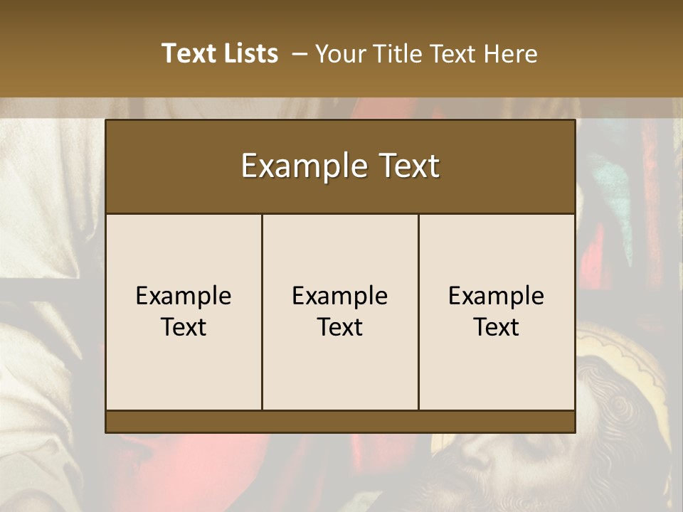 Stained Glass In Catholic Church In Showing Christ Healing A Sick Man PowerPoint Template