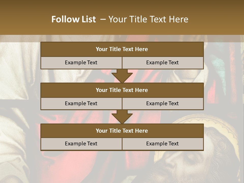 Stained Glass In Catholic Church In Showing Christ Healing A Sick Man PowerPoint Template