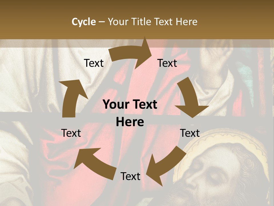 Stained Glass In Catholic Church In Showing Christ Healing A Sick Man PowerPoint Template