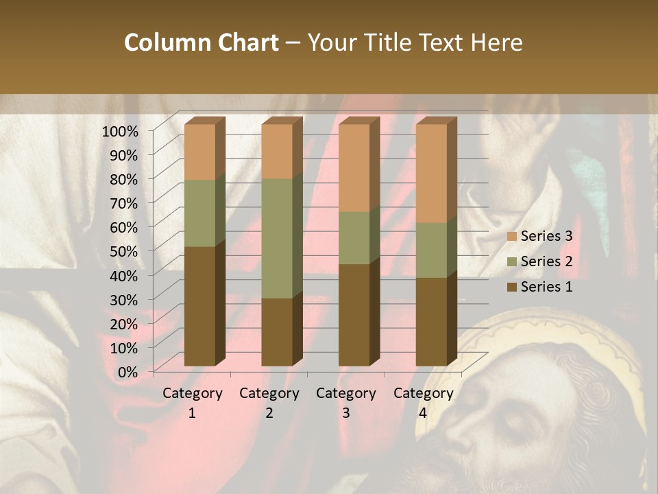 Stained Glass In Catholic Church In Showing Christ Healing A Sick Man PowerPoint Template