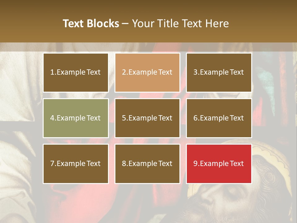 Stained Glass In Catholic Church In Showing Christ Healing A Sick Man PowerPoint Template