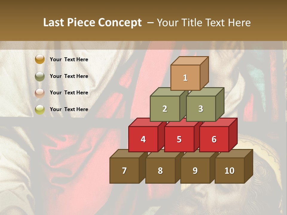 Stained Glass In Catholic Church In Showing Christ Healing A Sick Man PowerPoint Template