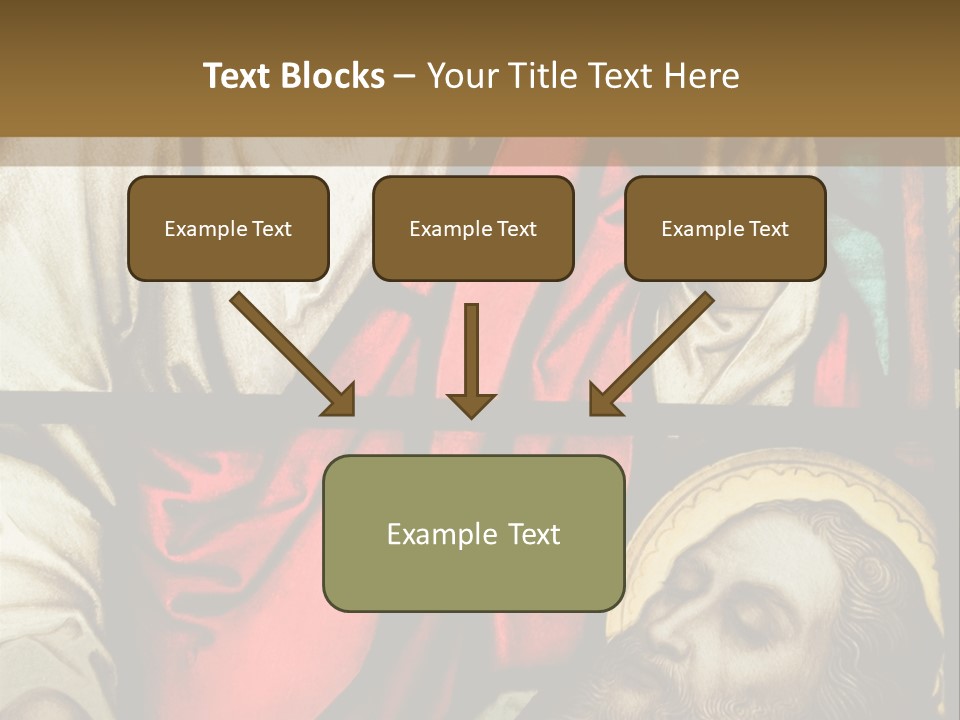Stained Glass In Catholic Church In Showing Christ Healing A Sick Man PowerPoint Template