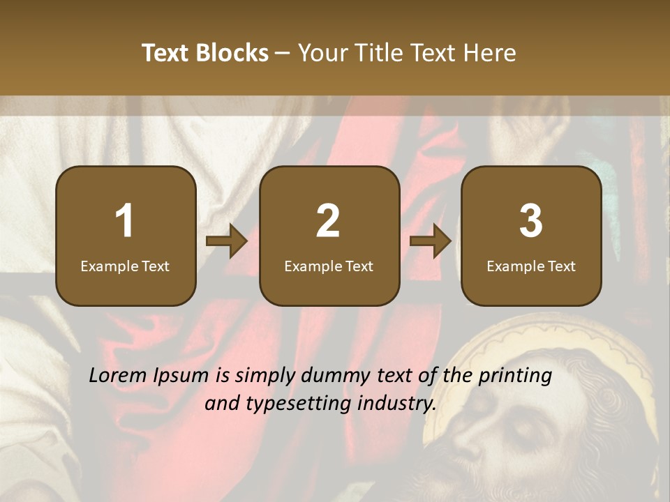 Stained Glass In Catholic Church In Showing Christ Healing A Sick Man PowerPoint Template