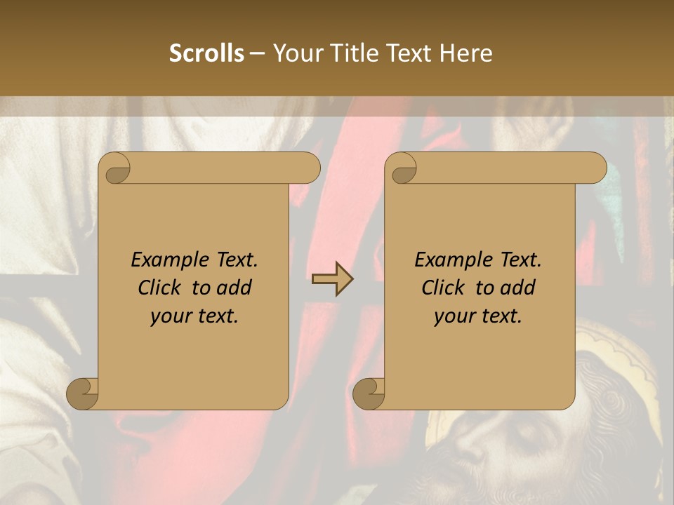 Stained Glass In Catholic Church In Showing Christ Healing A Sick Man PowerPoint Template