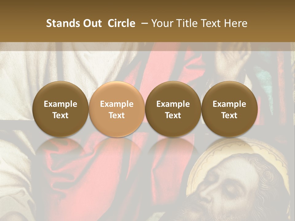 Stained Glass In Catholic Church In Showing Christ Healing A Sick Man PowerPoint Template