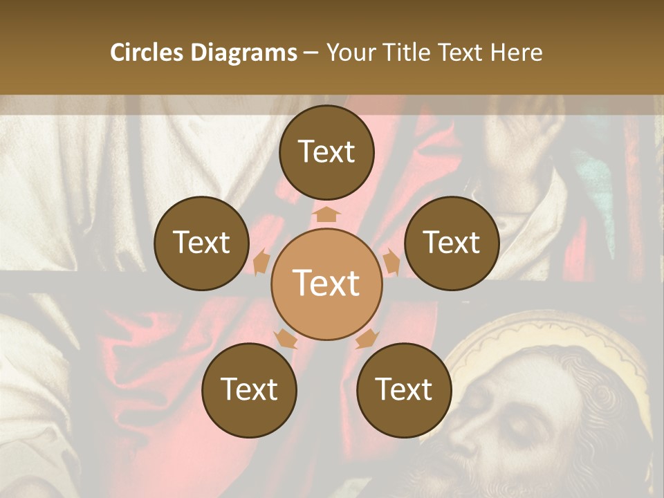 Stained Glass In Catholic Church In Showing Christ Healing A Sick Man PowerPoint Template