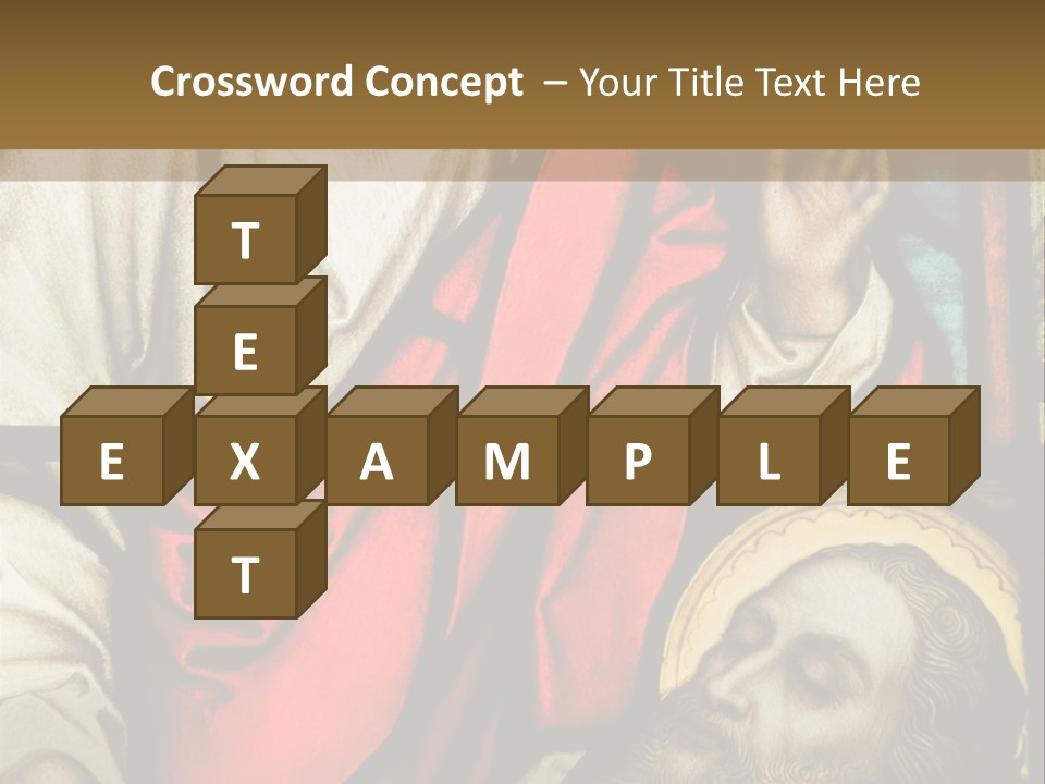 Stained Glass In Catholic Church In Showing Christ Healing A Sick Man PowerPoint Template