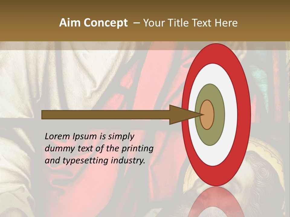 Stained Glass In Catholic Church In Showing Christ Healing A Sick Man PowerPoint Template