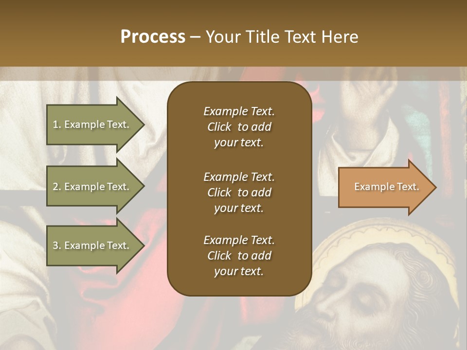 Stained Glass In Catholic Church In Showing Christ Healing A Sick Man PowerPoint Template