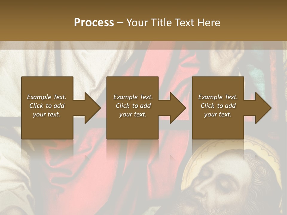 Stained Glass In Catholic Church In Showing Christ Healing A Sick Man PowerPoint Template
