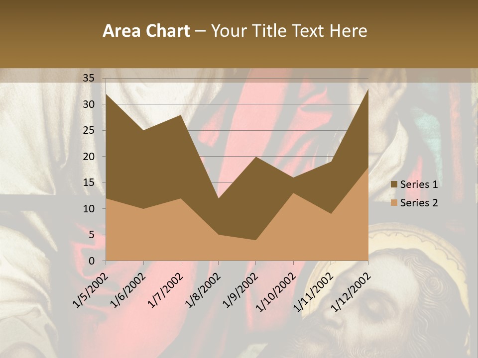 Stained Glass In Catholic Church In Showing Christ Healing A Sick Man PowerPoint Template