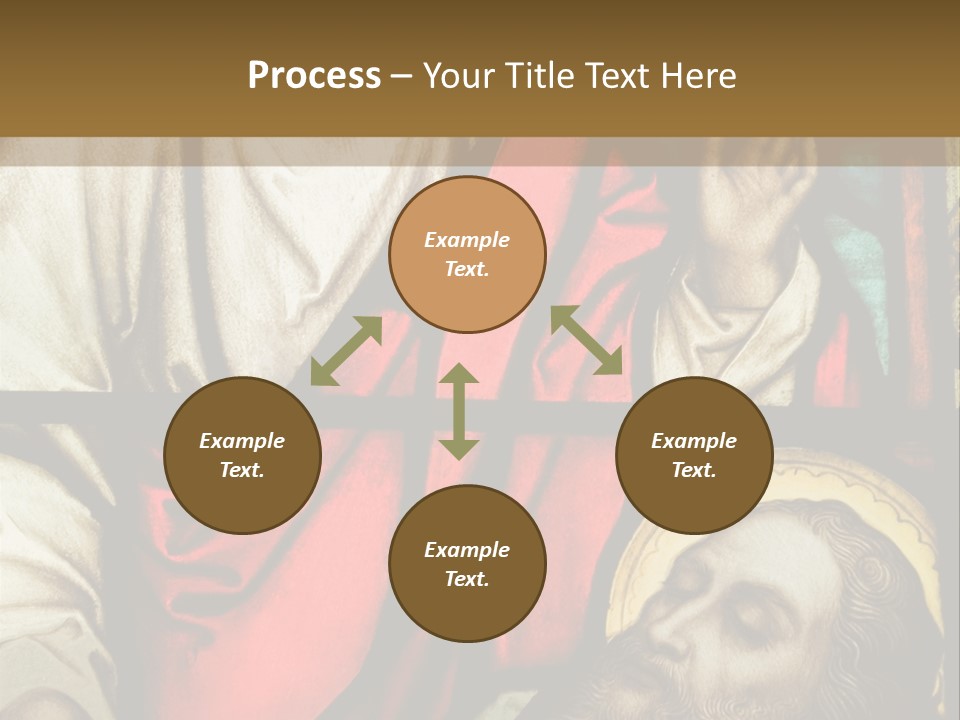 Stained Glass In Catholic Church In Showing Christ Healing A Sick Man PowerPoint Template
