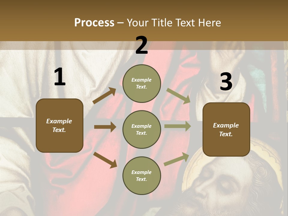 Stained Glass In Catholic Church In Showing Christ Healing A Sick Man PowerPoint Template