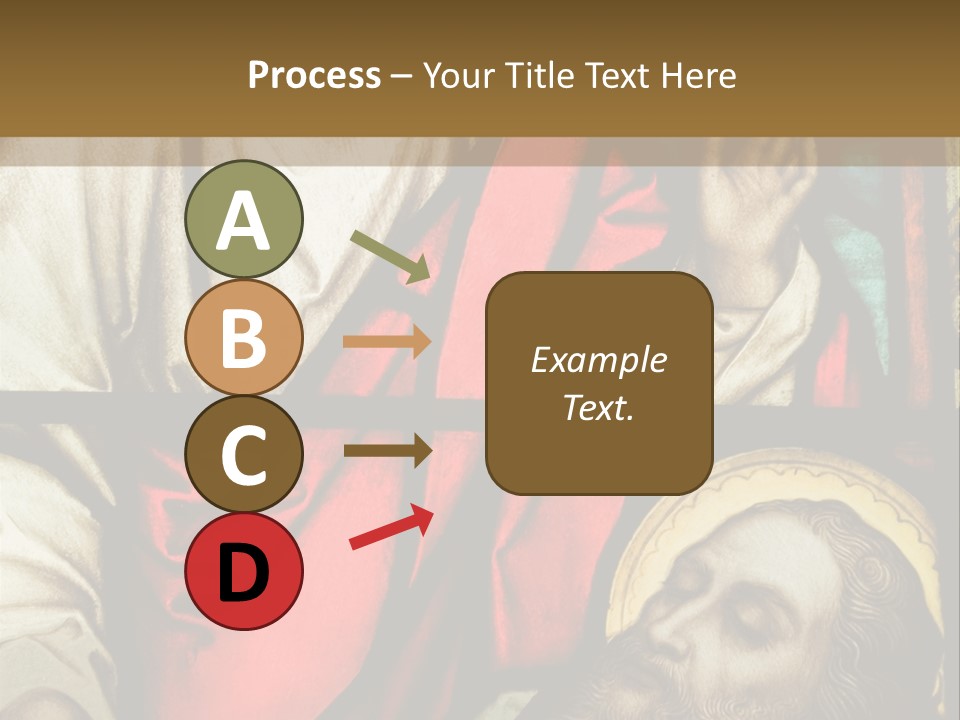 Stained Glass In Catholic Church In Showing Christ Healing A Sick Man PowerPoint Template