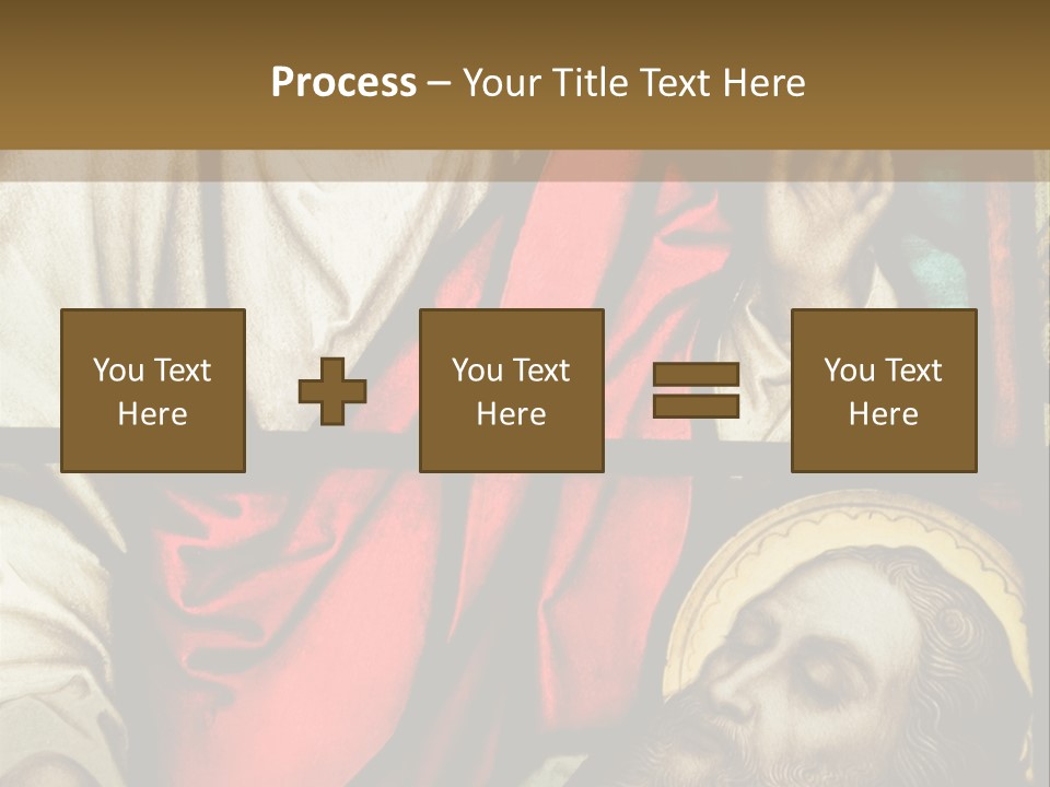 Stained Glass In Catholic Church In Showing Christ Healing A Sick Man PowerPoint Template