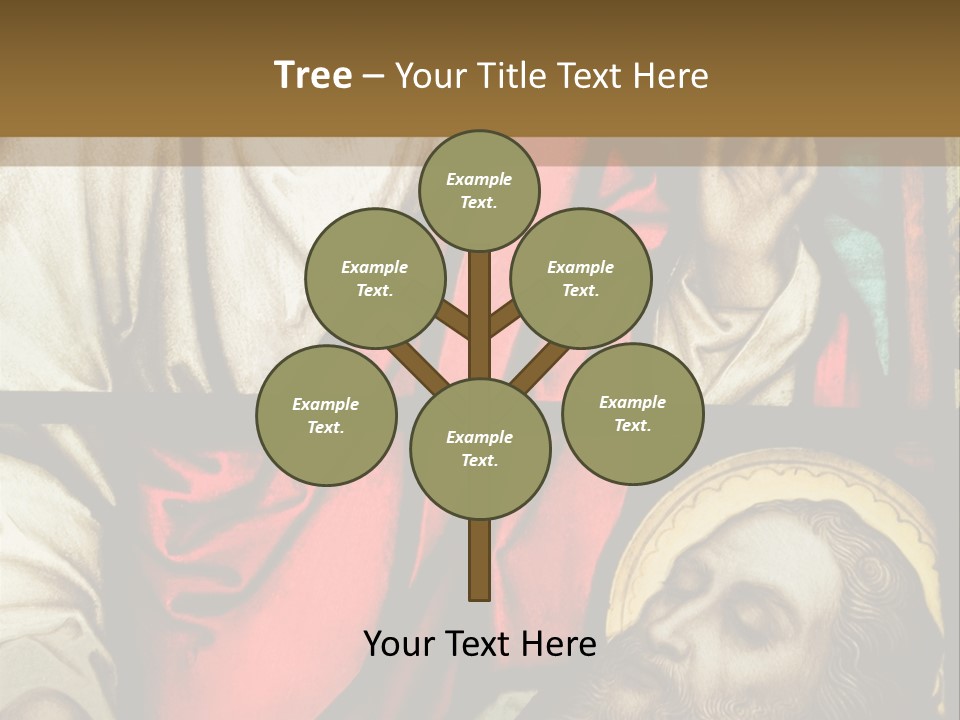 Stained Glass In Catholic Church In Showing Christ Healing A Sick Man PowerPoint Template