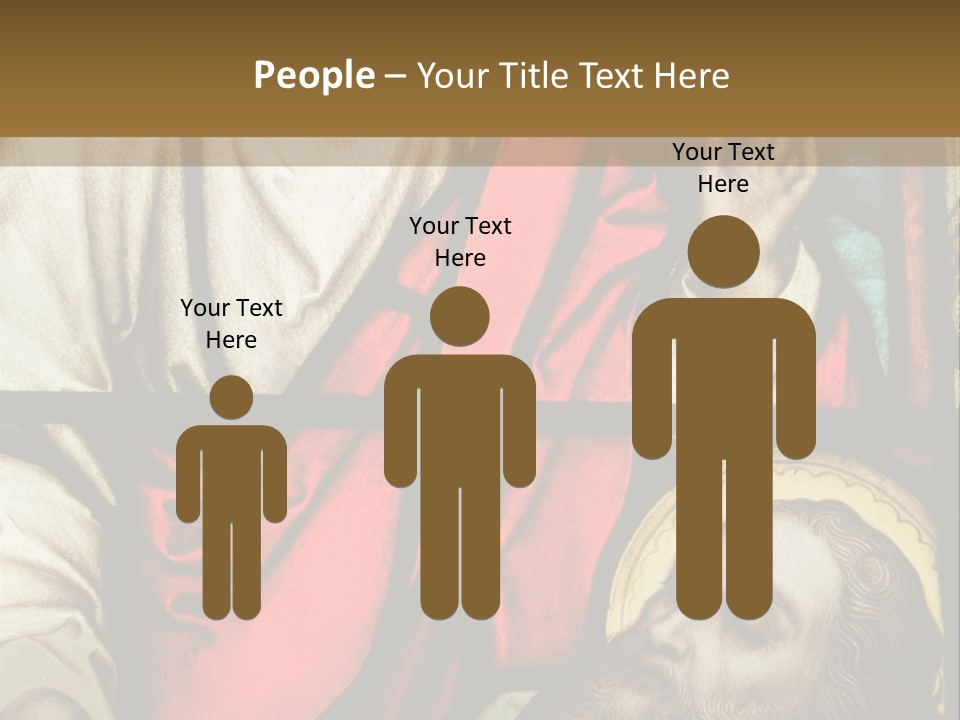 Stained Glass In Catholic Church In Showing Christ Healing A Sick Man PowerPoint Template