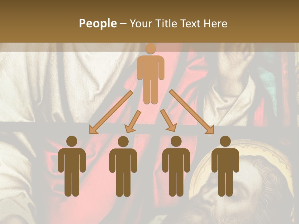 Stained Glass In Catholic Church In Showing Christ Healing A Sick Man PowerPoint Template