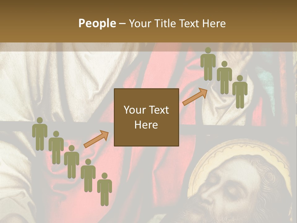 Stained Glass In Catholic Church In Showing Christ Healing A Sick Man PowerPoint Template