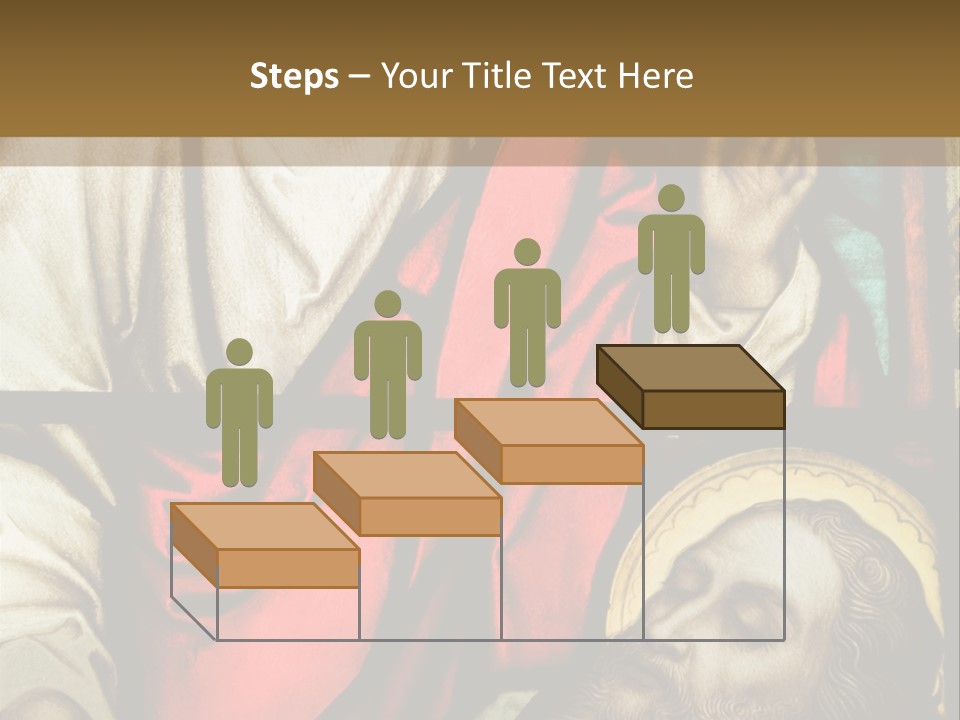 Stained Glass In Catholic Church In Showing Christ Healing A Sick Man PowerPoint Template