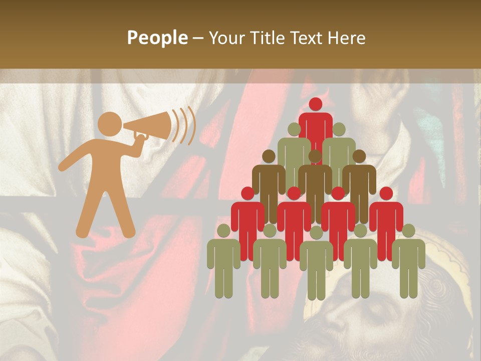 Stained Glass In Catholic Church In Showing Christ Healing A Sick Man PowerPoint Template