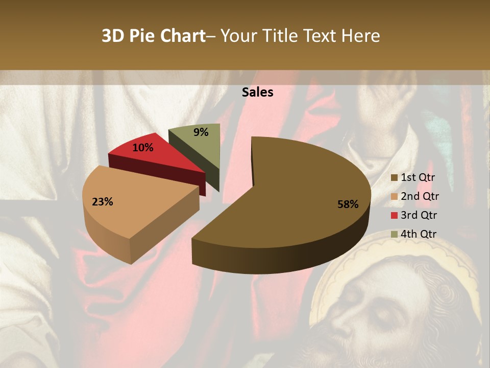 Stained Glass In Catholic Church In Showing Christ Healing A Sick Man PowerPoint Template
