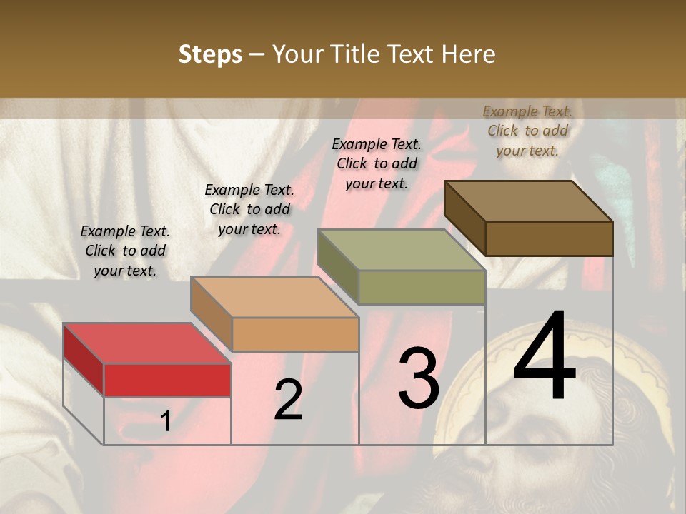 Stained Glass In Catholic Church In Showing Christ Healing A Sick Man PowerPoint Template