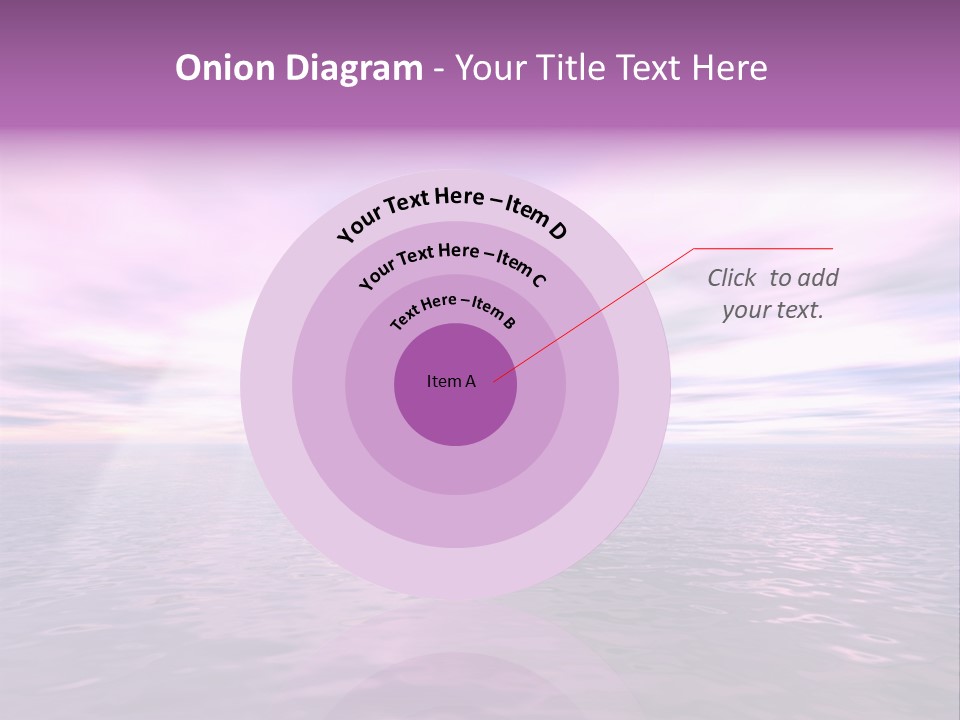 An Illustration Of Sun Shining Through The Clouds PowerPoint Template