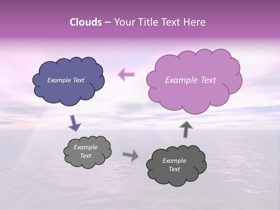 An Illustration Of Sun Shining Through The Clouds PowerPoint Template
